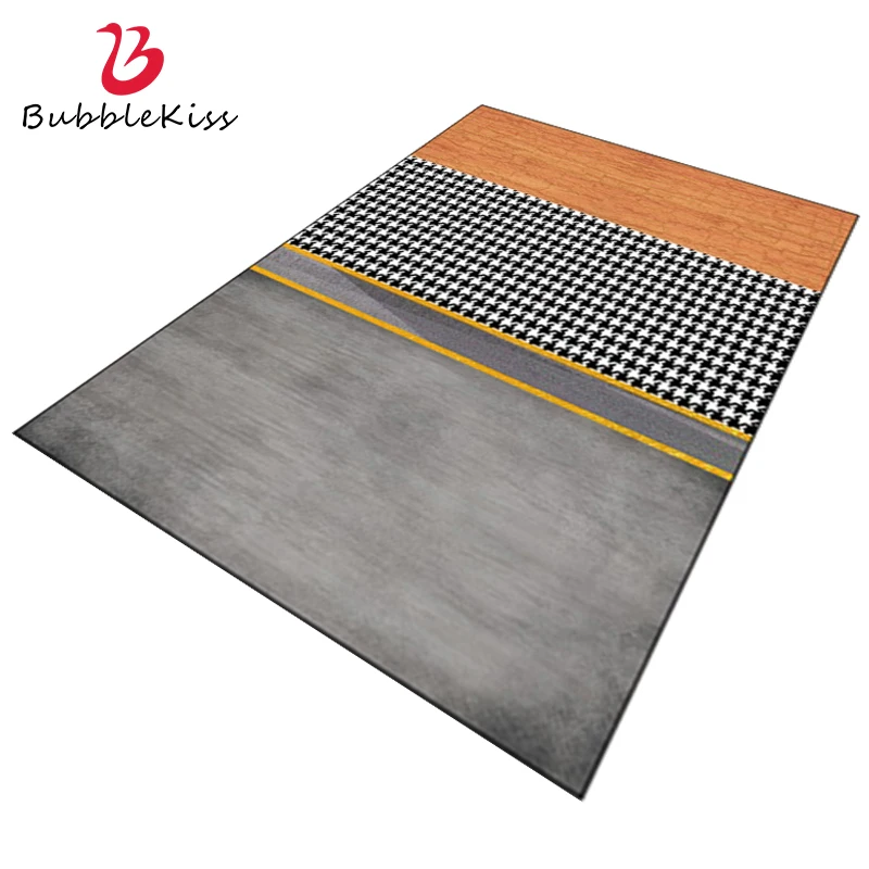 Bubble Kiss Carpets For Living Room Orange Floor Rug Black White Lattice Area Rugs Home Creativity Geometry Rug Customize Carpet