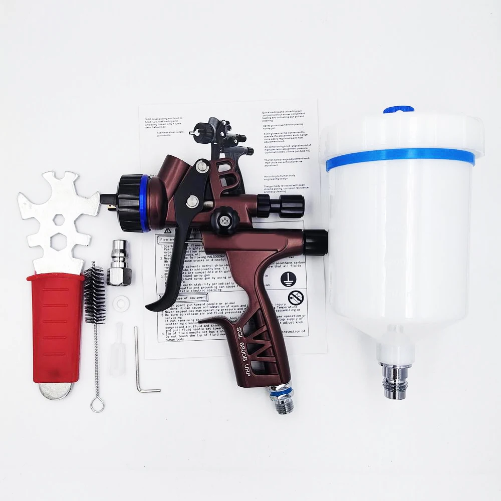 Pneumatic Paint Sprayer 600ML HVIP Spray Gun Car Repair Tool 1.3mm Nozzle