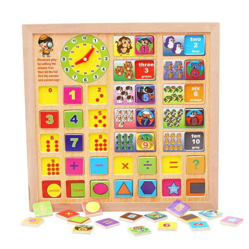 

Children's Digital Jigsaw Puzzle Educational Enlightenment Wooden Toys Baby Early Learning Aids Montessori Kindergarten Supplies