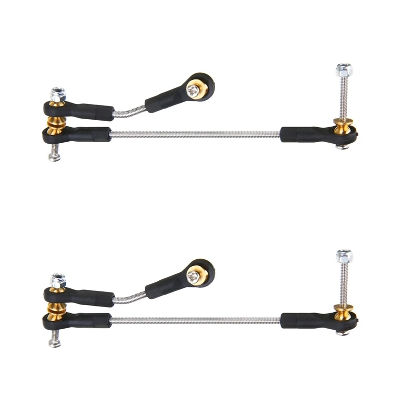 2 Set Steering Pull Rod Servo Rod Upgrade Parts for WPL B14 B24 B16 B36 C14 C24 C44 1/16 RC Car Accessories