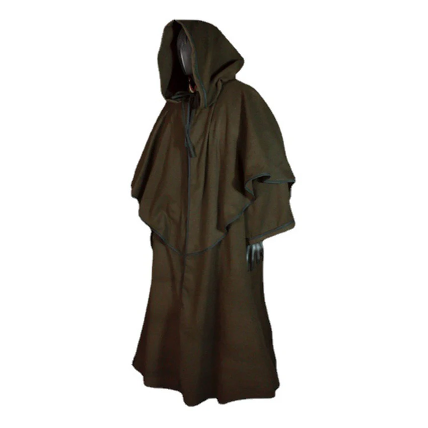 Grim Reaper Monk Cloak Witch Wizard Cosplay Anime Halloween Costume for Women Steampunk Medieval Dress Renaissance Robe Clothes