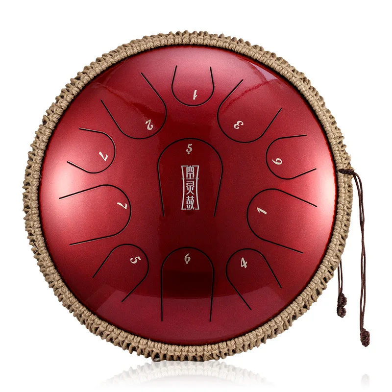 13 inch 11 Tones D Key Steel Tongue Drum Pearlescent Coating Percussion Instruments Meditation Beginner Drum Accessories Gift