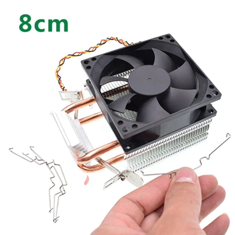 2 PCS Dissipate Heat Clip Clamp Computer CPU Cooling Fan Clips Stainless Steel Wire Fastener Buckle Bracket