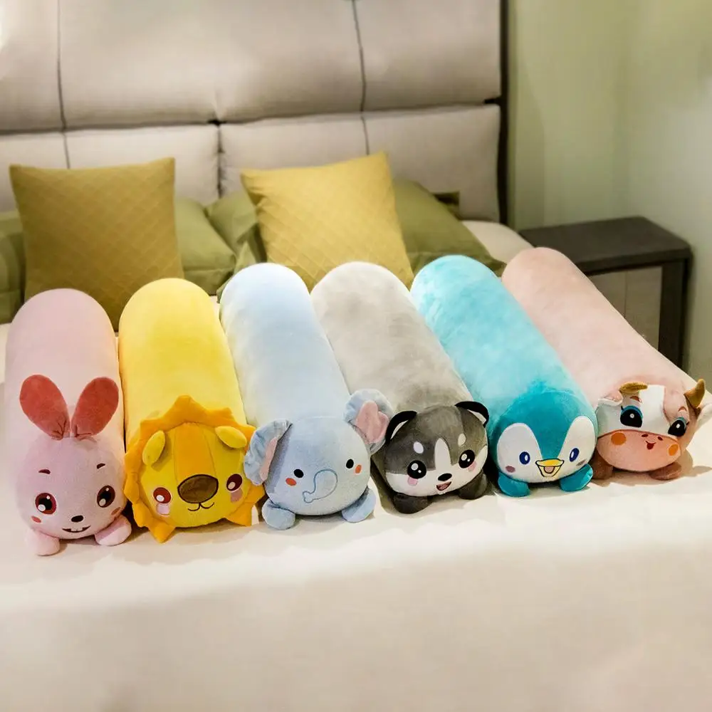 65-120CM Cartoon Animal Rabbit Lion Elephant Penguin Plush Toys Stuffed Soft Long Sleeping Pillow Dolls Children Birthday Gift