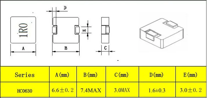 Free shipping 10pcs 0630-6R8M 6.8UH 6R8 7*7*3MM Molding Power Choke SMD Integrated power inductor/inductance  High Current 4A-7A