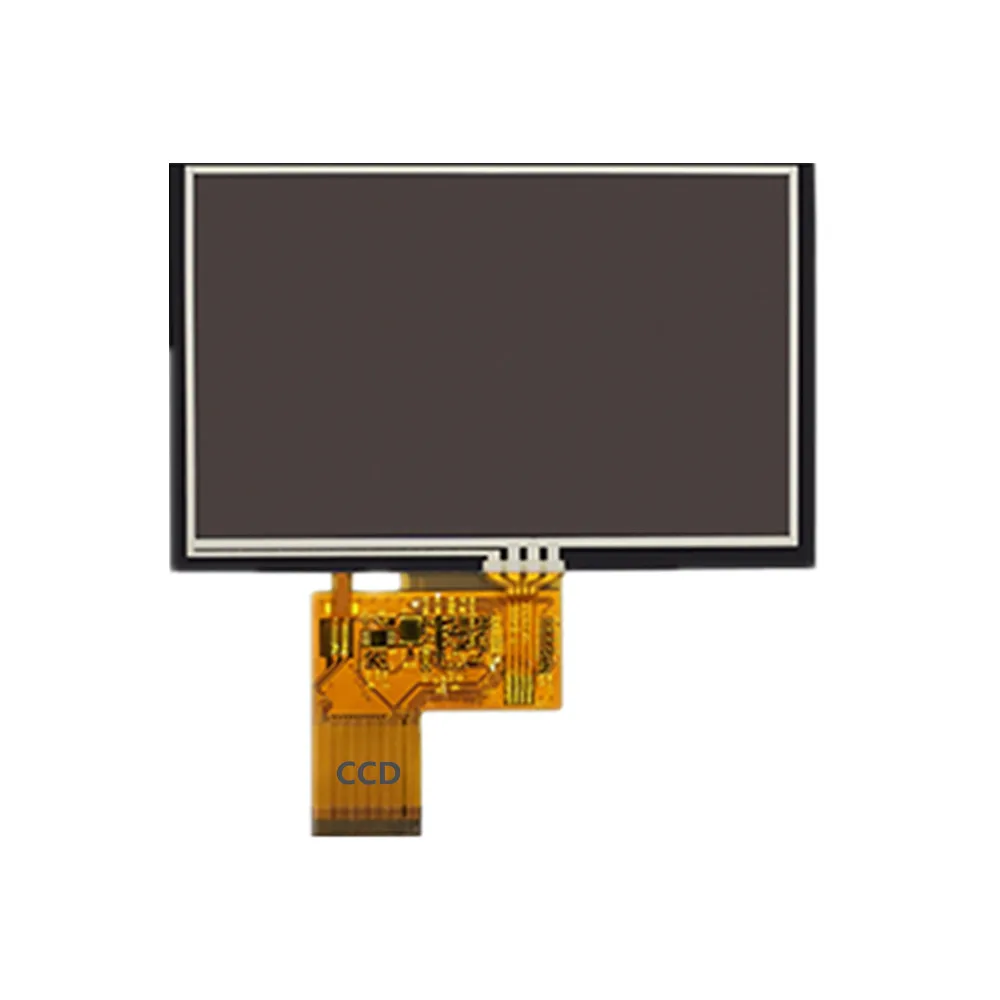 5 inch high-definition high-brightness resistive touch screen 800x480 resolution brightness 450CD/M^2 four-wire resistive touch