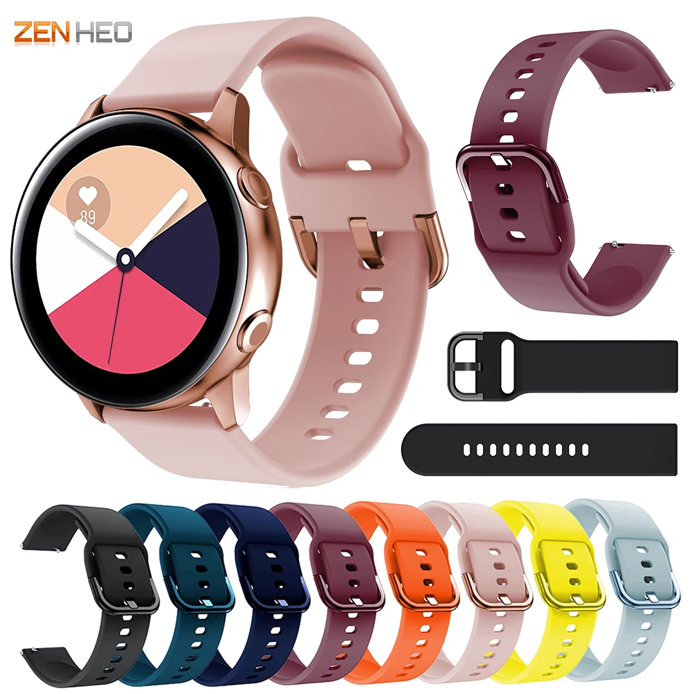 Silicone Watchband for Samsung Galaxy Watch Active/Galaxy 42mm Replacement Watch Strap for Samsung Gear S2 Classic/Gear Sport