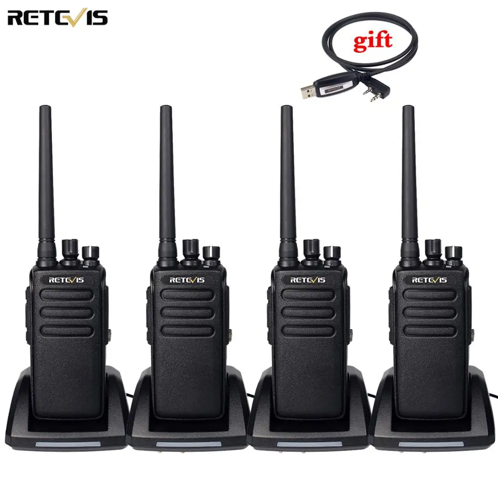 DMR Radio High Power Digital Walkie Talkie 4pcs Retevis RT81 Waterproof IP67 UHF VOX Ham Transceiver for Farm Factory Warehouse