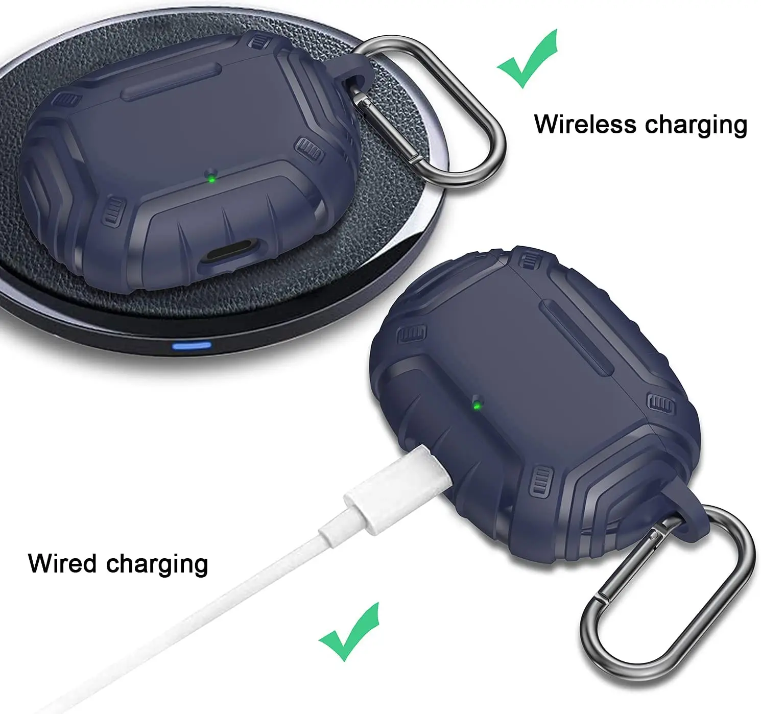 Untuk Beats Studio Bud Casing 2021 Penutup Baru untuk Pria Pelindung Seluruh Tubuh untuk Beats Studio Bud Casing Pengisi Daya dengan Gantungan Kunci,