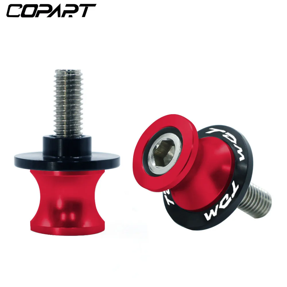 Motorcycle SwingArm Sliders Spools 2PCS 6MM CNC Stand Screw Paddock For YAMAHA TDM 850 TDM850 TDM 900 TDM900 All Years