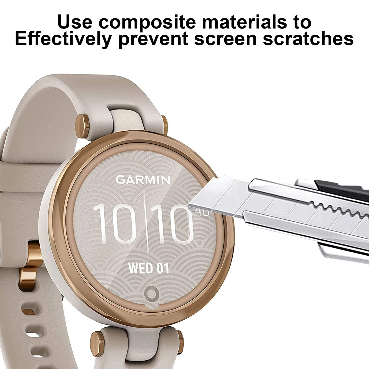 Soft Glass Tempered Screen Protector for Garmin Lily 3D Full Curved Protective Film Cover for Garmin Lily Film Watch Purple Gold