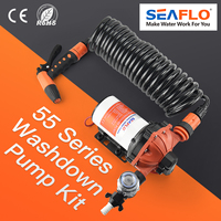 SEAFLO 55 Series Diaphragm Water Pump Our heavy-duty washdown kit 5.0GPM 60PSI 12V with 6.5m Coiled Hose On-Board