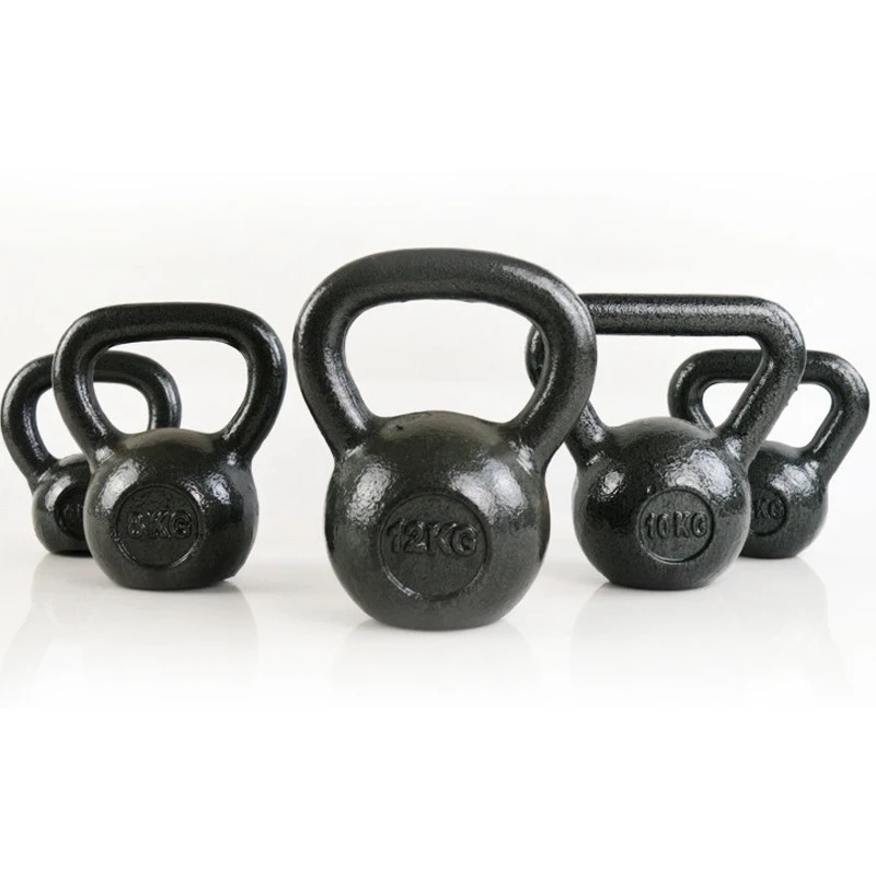 Gym Home Fitness Kettlebell Muscle Training ，Solid Cast Iron Equipment Body Building Lifting，  4/5/6/8/10 Kg Workout Kettlebell