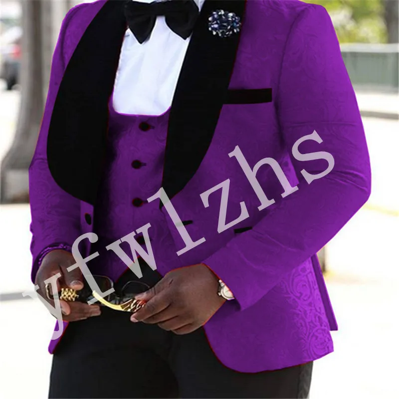 

New Arrival One Button Groomsmen Shawl Lapel Groom Tuxedos Men Suits Wedding/Prom Best Man Blazer ( Jacket+Pants+Vest+Tie) B127