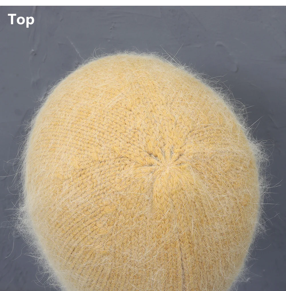 2021 neue Kaninchen pelz mode winter und Herbst Frauen Neue Ankunft Beliebte Damen Beanie Cap Hohe Qualität Modische Gestrickte Hüte – Detail 10
