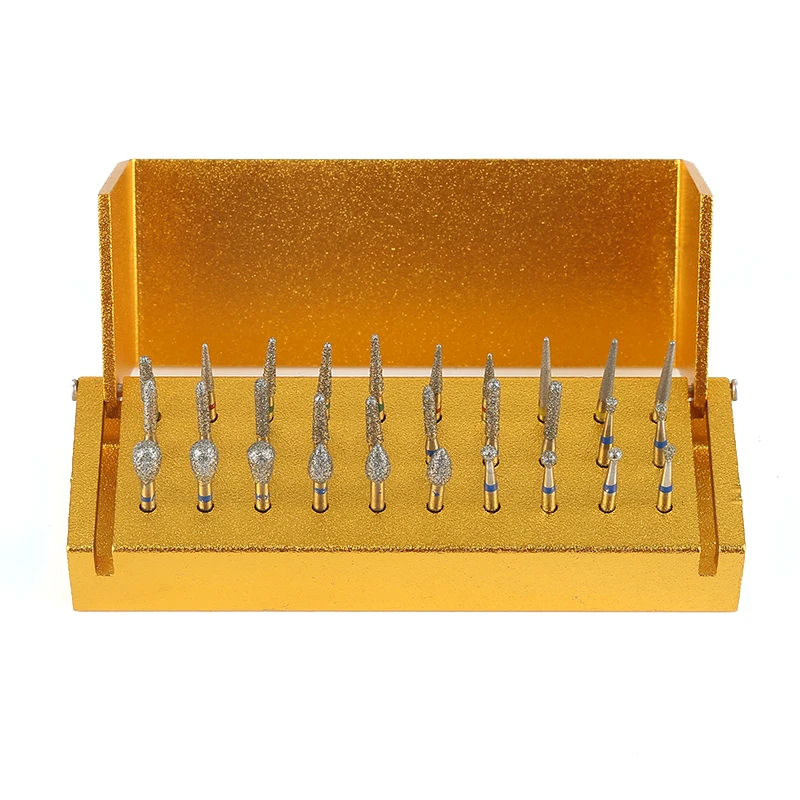 30Pcs Dental Strawberries Diamond Burs Drill FG 1.6mm Dentist Polishing Grinding Teeth Tools For High Speed Handpieces