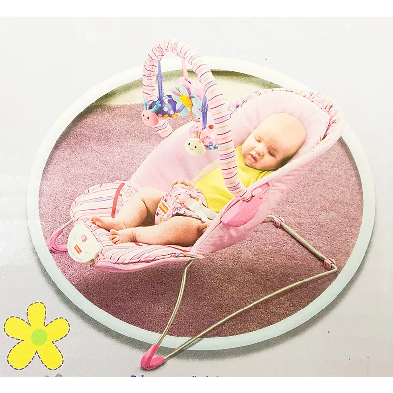 Multifunctional Baby Rocking Chair, Electric Music, Vibration, Comfort, Baby Girl, Pink Rocking Chair Cradle.