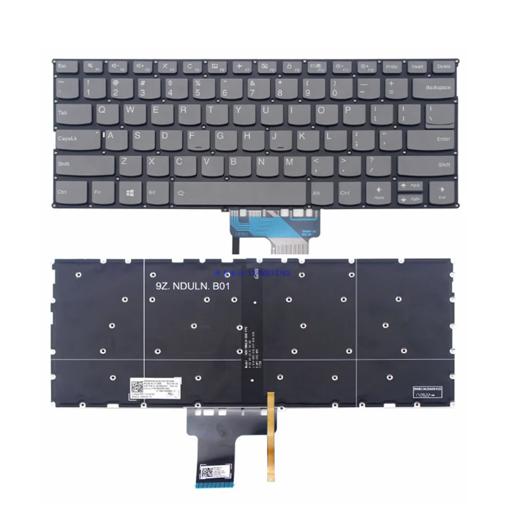 New For Lenovo V720-14 7000-13 IdeaPad 320S-13IKB 720S-13ARR 720S-13IKB 720S-14IKB 720S Laptop Keyboard US Black With Backlit