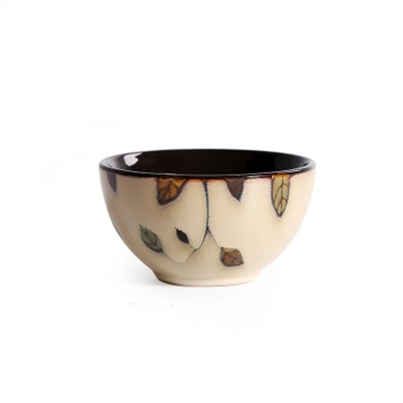 4/5 Inch Japanese Creative Hand-painted Flowers Ceramic Bowl Home Kitchen Supplies Rice Bowl Dessert Soup Noodle Salad Bowl