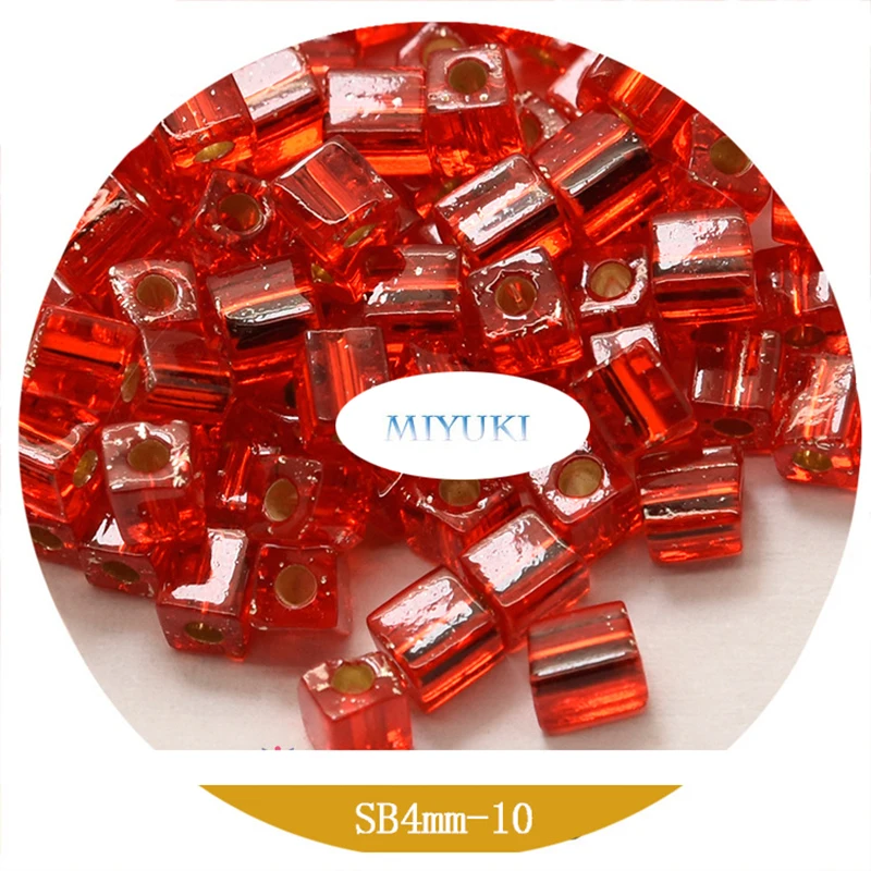 Japanese  Miyuki  SB Square Beads 4mm 18-Color Transparent Silverine Color Series 5G DIY Beads