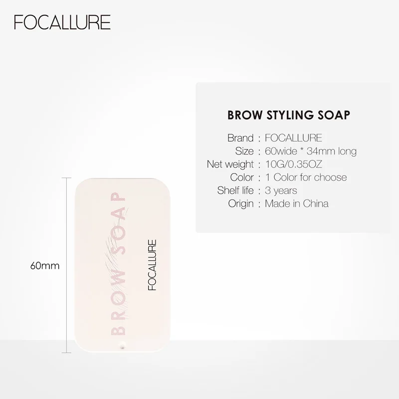 FOCALLURE Brow Soap 3D Feathery Wild Eyebrow Wax Waterproof Long Lasting Eye Brow Styling Soap Brows Cosmetics