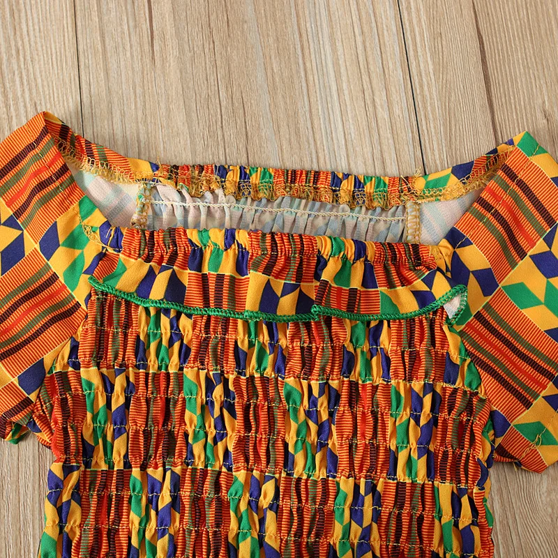 Summer Kids News African Clothes Baby Girl Top Pants Suit Dashiki Print African Dresses for Girl Costume Clothing