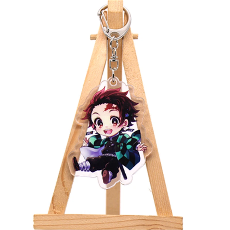 Anime Anime Kimetsu no Yaiba Kamado Tanjirou Cosplay prop Keychain Kamado Nezuko Acrylic lovely key chain keyring