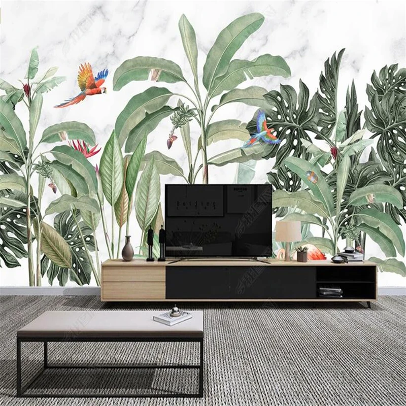 

Beibehang Retro tropical rainforest 3d wallpaper living room sofa bedroom European TV background custom mural papel de parede