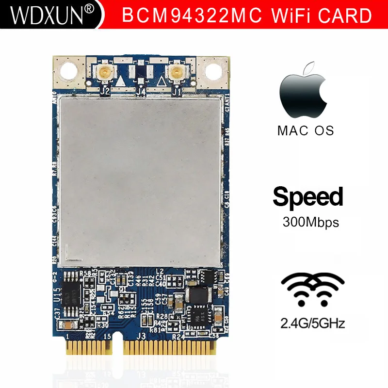 Cartão WiFi sem fio para todos os Mac Pro, BCM94322MC, BCM94322 94322MC, BCM94322MC, alta velocidade, extremo, MB988Z, A