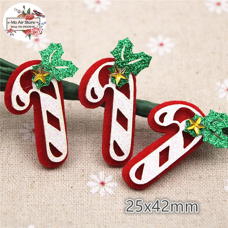 Non-woven Cloth Sequins patches Christmas tree/snowman/bell/reindeer Appliques for clothes Sewing Supplies diy craft ornament