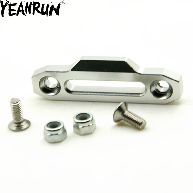 

YEAHRUN Aluminum Alloy Winch Control Mount Plate Hawse Fairlead for 1/10 RC Crawler Car D90 RC 4WD