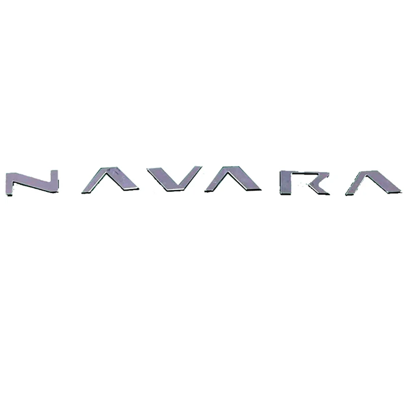 For Nissan Navara NP300 2021 Grille Top Logo Letter Grill NP300 3D Emblem Original Size ABS Sticker With Glue Chromium Styling