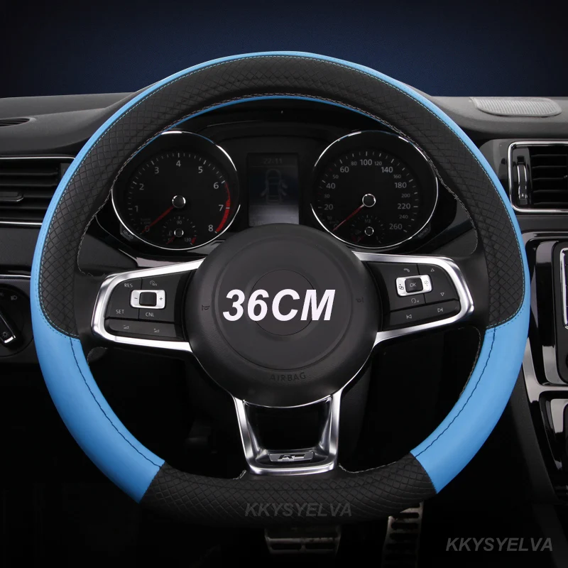 Car Steering Wheel Cover D/O Shape 36cm PU Leather for Honda Civic Ciimo Jade SUZUKI Alto LINGYANG NISSAN Juke Toyota Aqua Prius