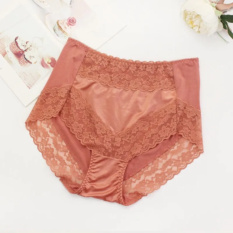 3PCS/Set Women\'s Panties Intimates Soft Breathable Girls Underwears Lace The Abdomen Plus Size 5XL Sexy  Underpants