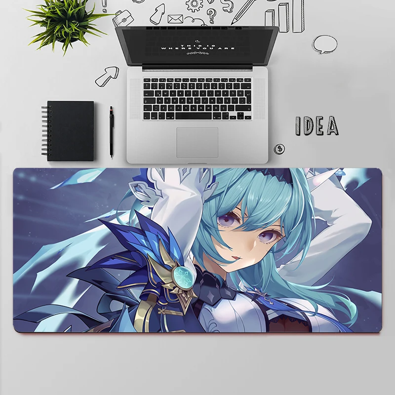 Tapis de Souris Grand Tapis De Souris PC Gamer Ordinateur Tapis de Souris Grand Tapis De Souris Genshin L'impact Cluf Tapis de Bureau De Clavier Tapis de Souris Tampon