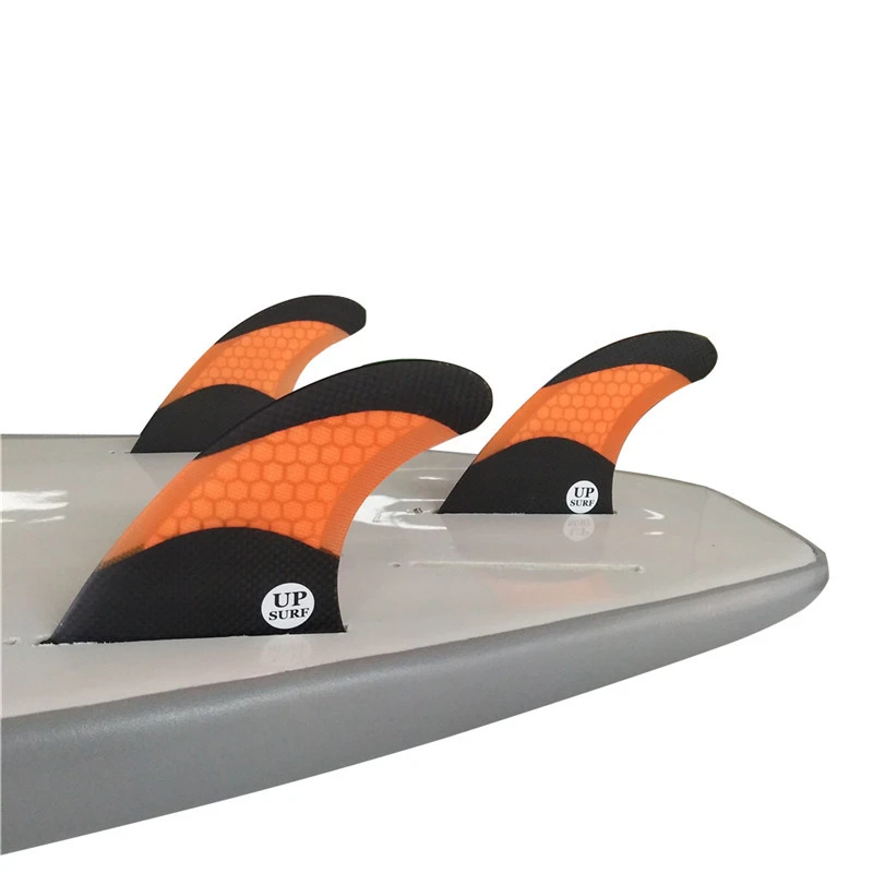 Fiberglas Surfbretter Fin Einzigen Tabs Flossen L Surfen Honeycomb Carbon Fibre Flossen Orange