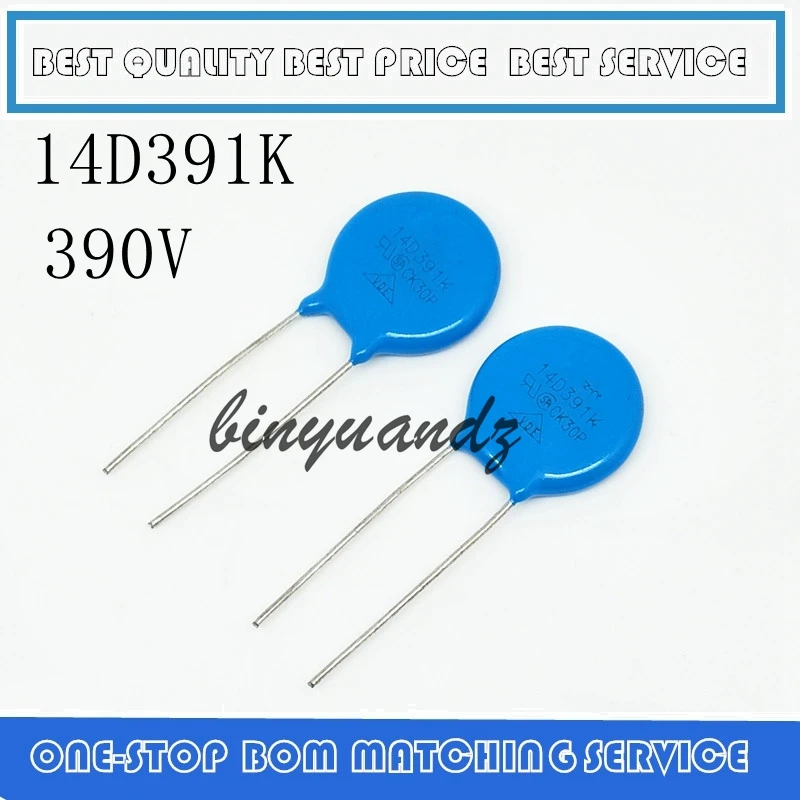 30 قطعة-100 قطعة 390 فولت فاريستور 14D391K المعادن الجهد المعتمدة المقاوم DIP-2 14D391