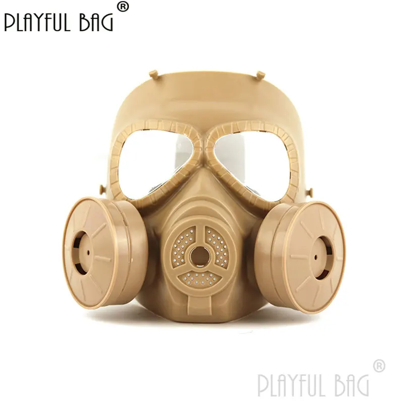 

PB Playful bag M04 double filter tank simulation gas mask field tactical mask human CS accessory Competitive toy QC96S