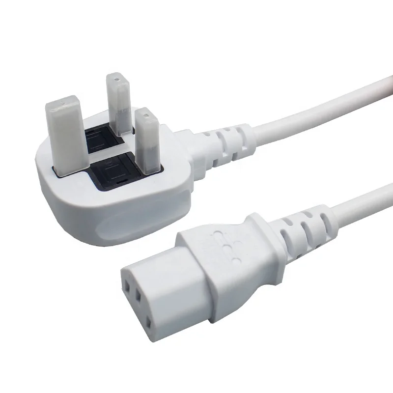 

3A England BSI Approval 3 Pin AC Power Cord BS1363 Standard Fused Electric Computer Cable Extension Wire UK 2 Pin Plug