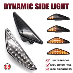 2pcs LED Dynamic Turn Signal Light Fender Front Side Marker Lamps For BMW X3 F25 X5 E70 X6 E71 E72 2008-2014 Car Accessories