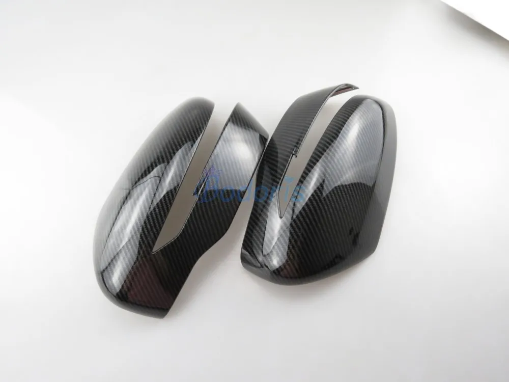 Side Door Mirror Cover For Nissan Juke 2014-2018 Carbon Fiber Color Rear View Overlay Car Styling Accessories