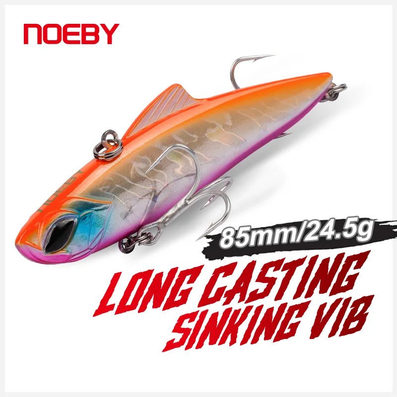 

Погремучая рыболовная приманка Noeby, тонущий вибрирующий кренкбейт, искусственная жесткая приманка для морской ловли окуня, воблер, 85 мм, 25 г