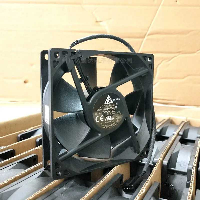 New Original Delta Dual Ball Bearing AUB0912VH 9025 9225 90MM 9CM 90*90*25MM Cooling fan 12V 0.6A 3PIN 4PIN