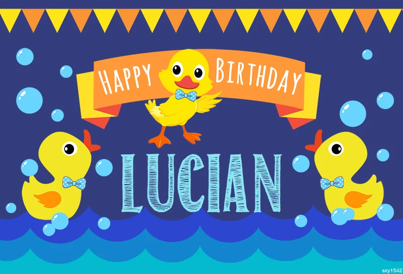 Baby Hintergrund Cartoon Ente Baby Dusche Foto Studio Kinder 1st Geburtstag Party Decor Fotografie Hintergrund