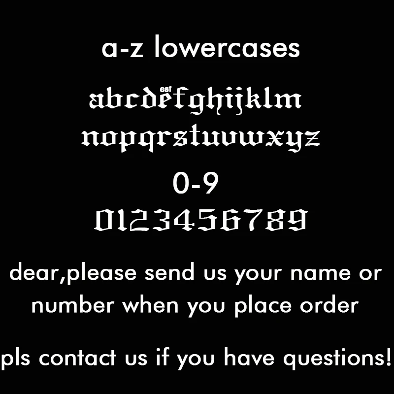 Goxijite Custom Letters Chokers Necklace For Women Old English Gold Color Initial Number Pendant Gothic Necklaces Jewelry Gift