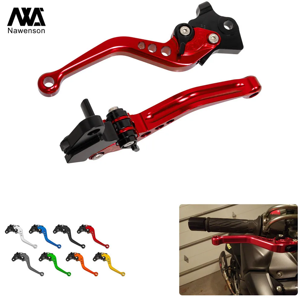 

Motorcycle Adjustable Short Clutch Brake Levers Handle Lever CNC Aluminum For Kawasaki ZX10R ZX10RR ZX10R KRT 2016-2018