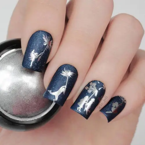 Imagen 2 del producto Polvo dorado y plateado para decoración de uñas, purpurina, oro rosa, Champange, esmalte de Gel UV, polvo, efecto metálico, pigmento decorativo