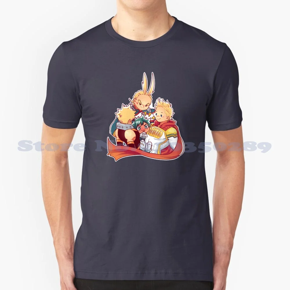 Holy 100% Cotton T-Shirt Boku No Hero Midoriya Izuku Deku Kacchan Bakugou Katsuki All Might Mirio Togata Toshinori Yagi