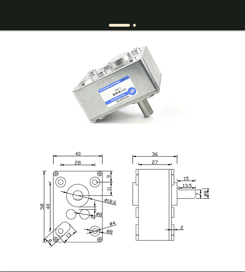 Gli accessori del riduttore del motore del riduttore del motore del riduttore del motore a vite senza fine della turbina CC 5840 possono essere dotati con il cambio del motore elettrico CC serie 31/5