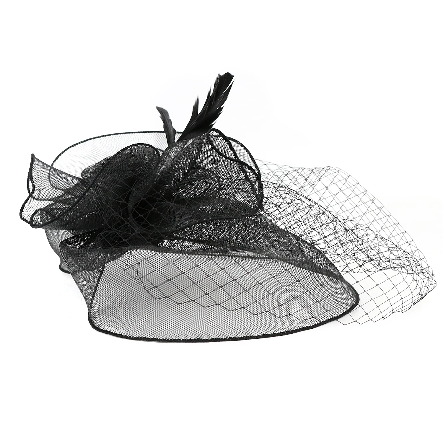 Fascinators Hat for Women Tea Party Headband Kentucky Derby Wedding Cocktail Flower Mesh Feathers Hair Clip